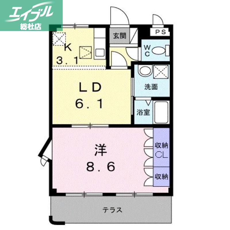エクレセンス(1LDK/1階)の間取り写真