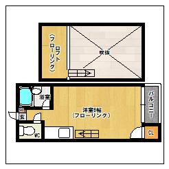 ダイカンエステートIII(ワンルーム/1階)の間取り写真