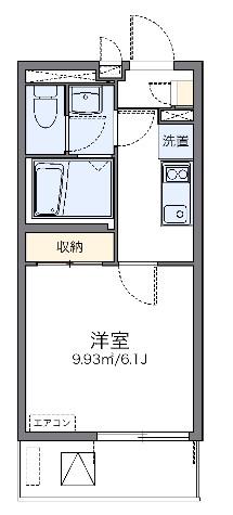 レオネクストNISHIGAIIII(1K/1階)の間取り写真