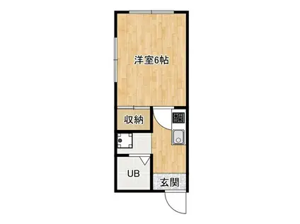 高取山町アパート(1K/2階)の間取り写真