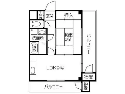 アルファアネックス(1LDK/3階)の間取り写真