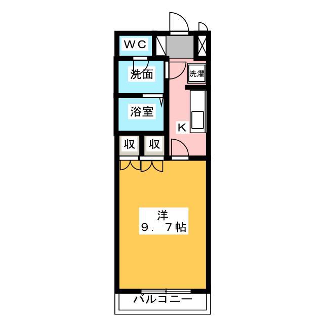 エスプリド伎倍(1K/2階)の間取り写真