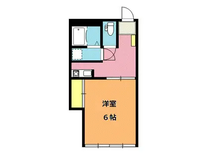 グランメール(1K/2階)の間取り写真