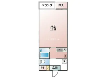 アプリコットハウス(1K/3階)の間取り写真