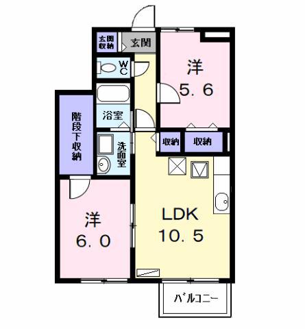 グリーンストリーム(2LDK/1階)の間取り写真