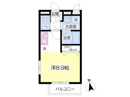 チェスタ・大手町(ワンルーム/5階)の間取り写真