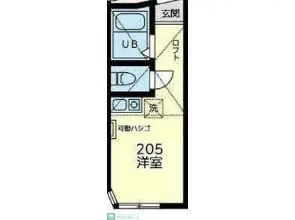 ユナイト中野島レーザーディマルコ(ワンルーム/2階)の間取り写真