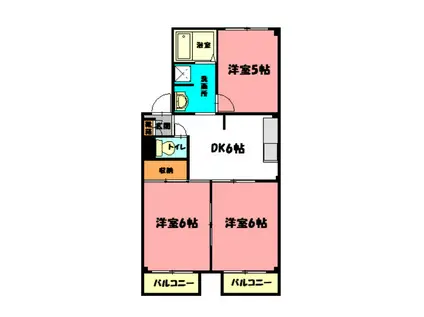 エル清水(3DK/1階)の間取り写真