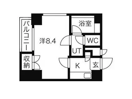 パックス今池(1K/6階)の間取り写真