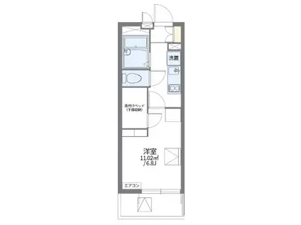 レオパレスCREER(1K/3階)の間取り写真