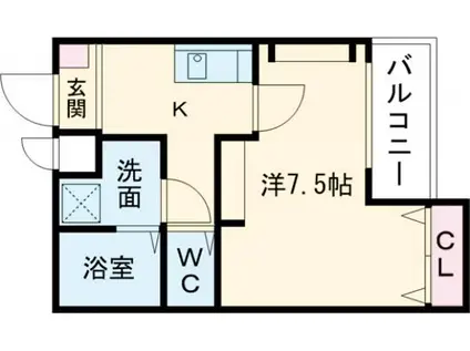 エヌエムスワサントトゥレーズ(1K/1階)の間取り写真