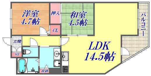 SAサイレンス(3LDK/1階)の間取り写真