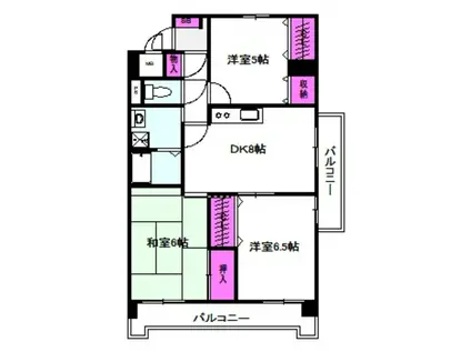 リベラルパレス城東 A棟(3LDK/7階)の間取り写真