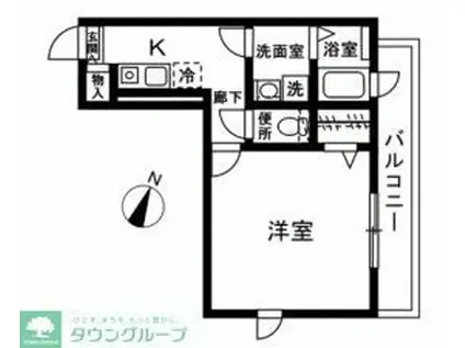 プリマヴェーラ(1K/2階)の間取り写真