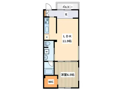 ルジャルダン(1LDK/2階)の間取り写真