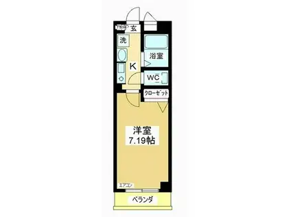 メゾン・ビ・セトルド(1K/3階)の間取り写真