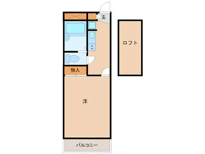 アバントコート尼崎(1K/2階)の間取り写真