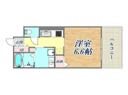 ジオエント西宮北口(1K/11階)の間取り写真