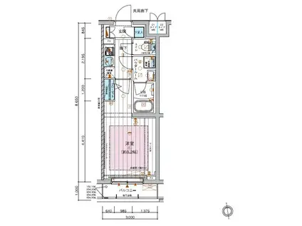 メインステージ板橋蓮根II(1K/1階)の間取り写真