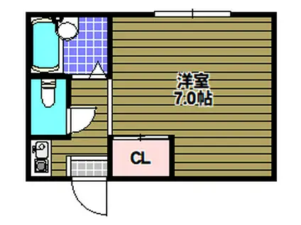暁21 0号館(1K/2階)の間取り写真