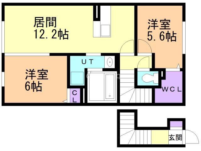 KOUビレッジ(2LDK/2階)の間取り写真