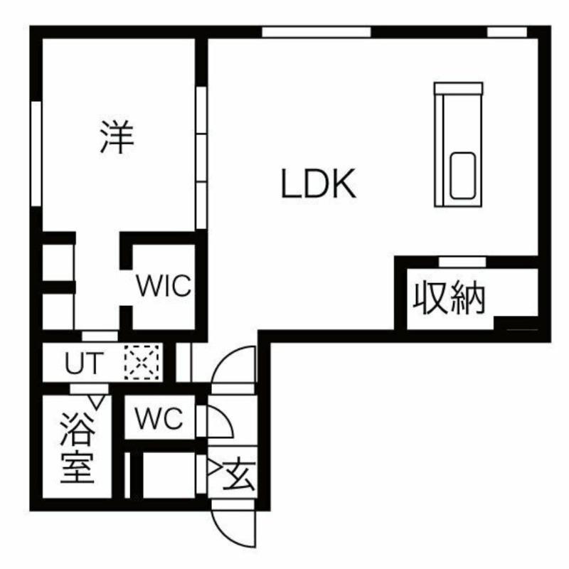 RーFINO札幌桑園(1LDK/3階)の間取り写真