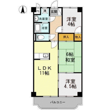 ASPEC成和(3LDK/3階)の間取り写真