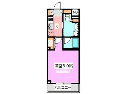 MYRIA RESIDENCE KOMAGOME(1K/6階)の間取り写真