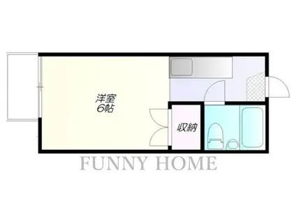 パークサイドコーポ(1K/1階)の間取り写真