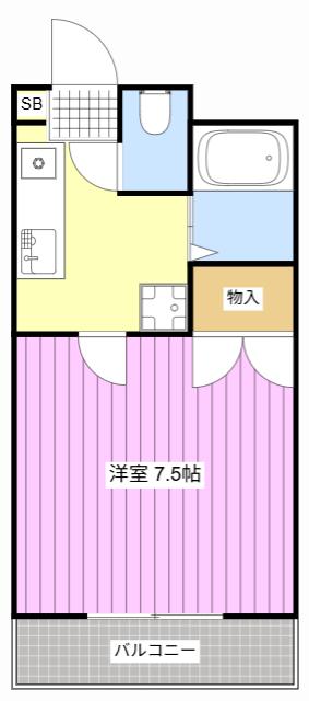 エスポワールI(1K/3階)の間取り写真