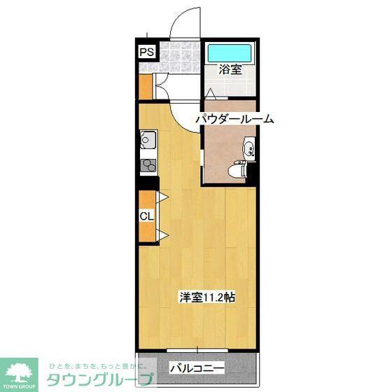 ガーデンコート(ワンルーム/4階)の間取り写真