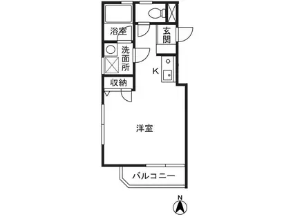 ナテュール(ワンルーム/2階)の間取り写真