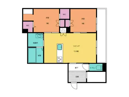 リヴェール豊玉(2LDK/1階)の間取り写真