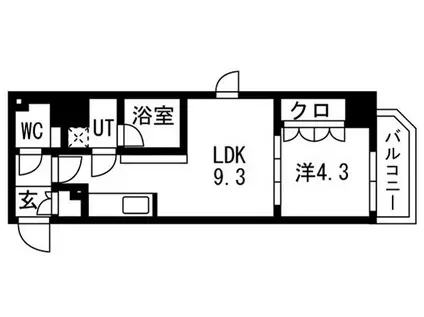 TRADIS両国III TRADIS両国III(1LDK/2階)の間取り写真