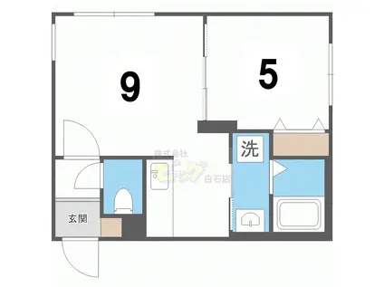 シェラトン札幌菊水(1LDK/2階)の間取り写真