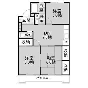 マンション加藤(3DK/3階)の間取り写真