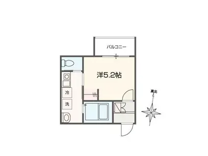 MELLAS座間(1K/1階)の間取り写真