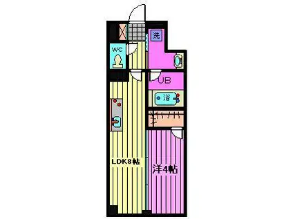 デュオステージ浦和岸町(1LDK/3階)の間取り写真