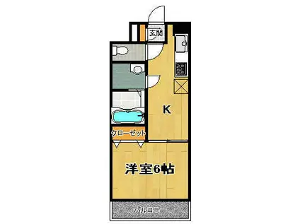 ステージア八千代中央(1DK/4階)の間取り写真