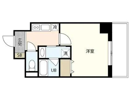 ヴィラ博丈横川(1K/10階)の間取り写真