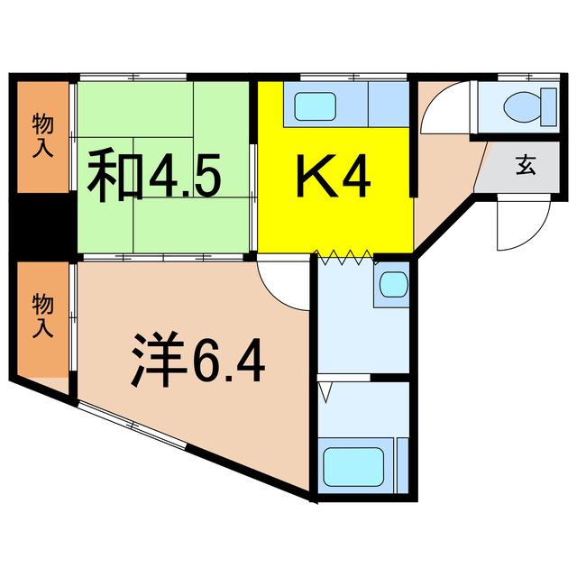 コーポラス小宮(2K/3階)の間取り写真