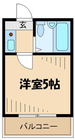 レオパレス北烏山(1K/2階)の間取り写真