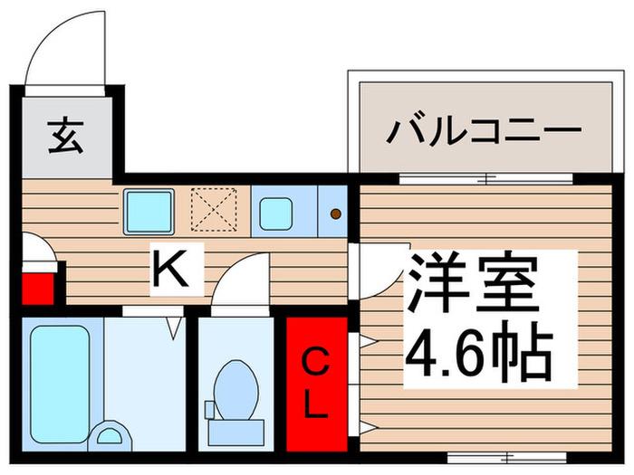 MELDIA北与野(1K/3階)の間取り写真
