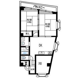 ロイヤルハイツ新芦屋(3DK/3階)の間取り写真