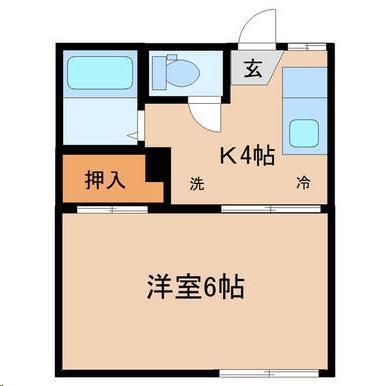 CASA瑞兆(1K/1階)の間取り写真