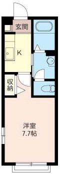タウンハイツ(1K/1階)の間取り写真