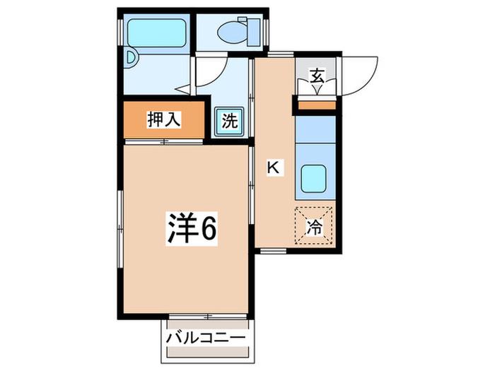 プチラパンIV(1K/2階)の間取り写真