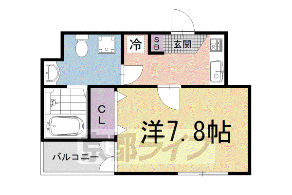 ビエント(1K/3階)の間取り写真