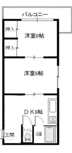 サンマンション(2DK/3階)の間取り写真