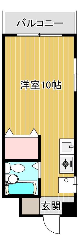 フェリス(ワンルーム/4階)の間取り写真